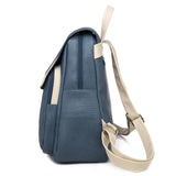 Soft PU Leather Women Backpack Large Capacity College Bag