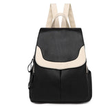 Soft PU Leather Women Backpack Large Capacity College Bag