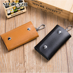 Vintage Leather Key Holder Hasp Key Bag Wallet Housekeeper