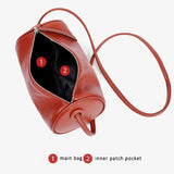 NIUCUNZH Leather Women's Boston Bag Small Shoulder Messenger Pillow Bag