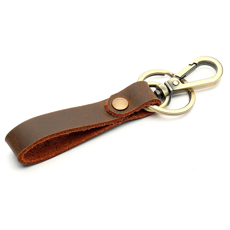 Unisex Leather Keyring Keychain Men's Women's Key Holder Key Cover
