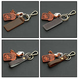 Unisex Leather Keyring Keychain Men's Women's Key Holder Key Cover