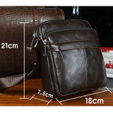 Vintage Leather Men Messenger Bags Crossbody Shoulder Bag