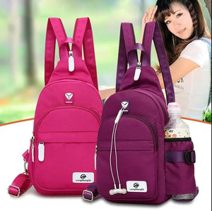 Canvas School Bag Casual Women Notebook Pack Waterproof Anti-theft Travel Bag