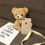 Girls Smile Bear Soft Plush Doll Lolita Handbag