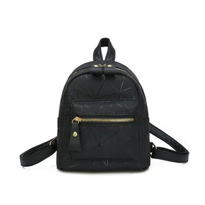 Women Geometry PU Leather Backpack Mini Backpack Lot Girls