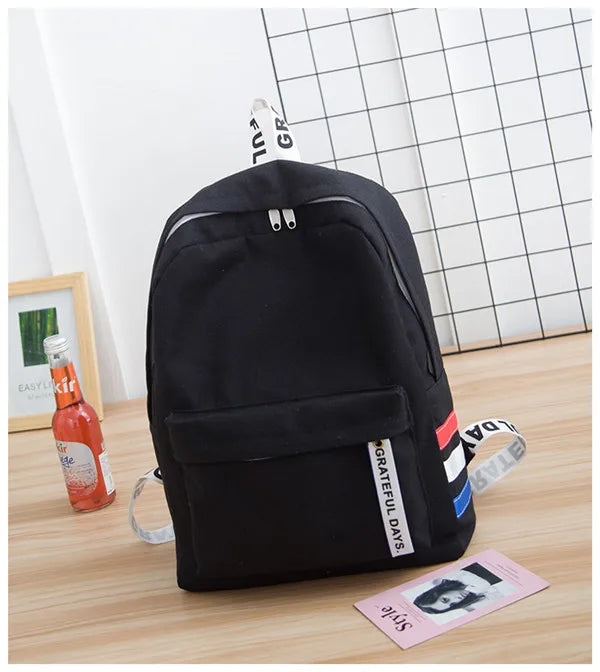 Women Canvas Backpack School Shoulder Bag Rucksack Travel Bags