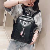 Women's Leather Backpack Anti-Theft School Travel Shoulder Bag