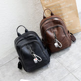 Women's Leather Backpack Anti-Theft School Travel Shoulder Bag