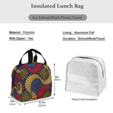 African Tribe Portable Lunch Bag Thermal Insulated Tote Picnic Food Cooler Pouch