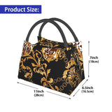 Baroque Floral Pattern Cooler Lunch Bento Bag Insulated Thermal Food Picnic Bags
