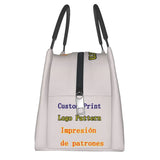 Pattern Print Thermal Lunch Bag Insulated Cooler Bag Picnic Office Reusable