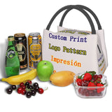 Pattern Print Thermal Lunch Bag Insulated Cooler Bag Picnic Office Reusable