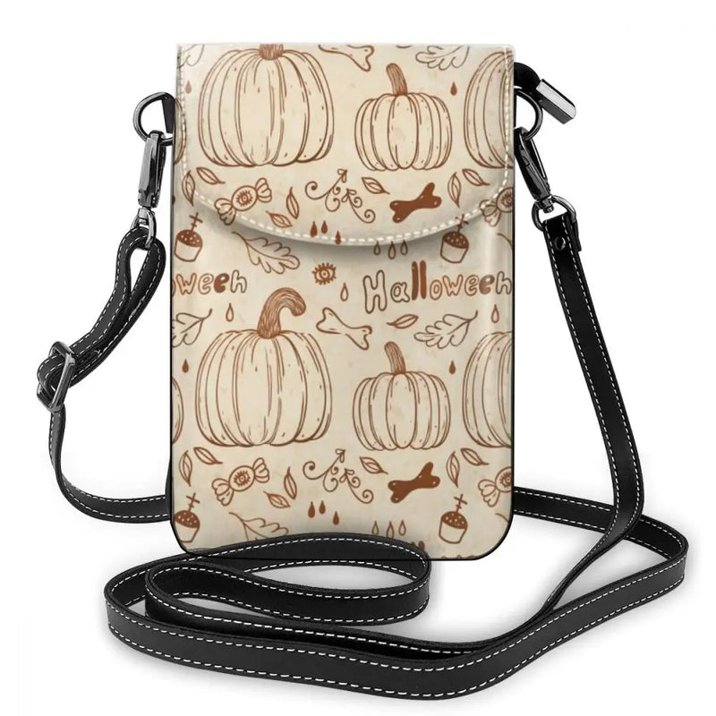 Universal Leather Cell Phone Bag Shoulder Pocket Wallet Pouch Case
