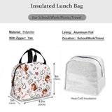 Nurse Insulated Lunch Bags Women Cartoon Print Thermal Food Bag