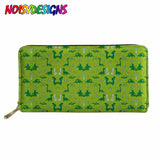 Dinosaurs In Space Wallet for Credit Cards PU Leather Purse Organizer