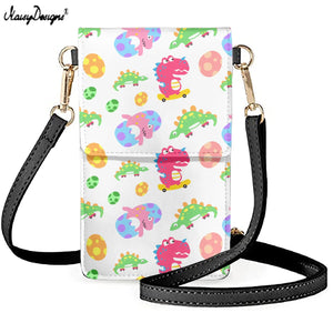 PU Leather Touch Screen Cell Phone Wallets Crossbody Shoulder Strap Hanbag