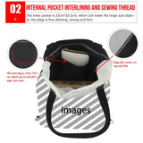 Female Shoulder Foldable Travel Bag Dreams Letter Shopper Tote