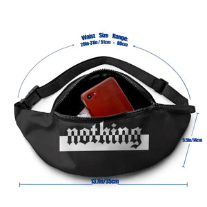 Women Waist Packs Letter Printing Fabric Fanny Pack Zipper Chest Bag