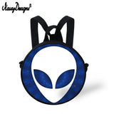 Alien Head Printing Backpack for Toddler Kids Boys Girls School Bagpack
