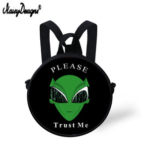 Alien Head Printing Backpack for Toddler Kids Boys Girls School Bagpack