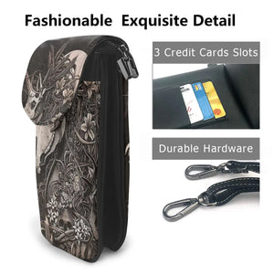 Gothic Unicorn Shoulder Bag PU Leather Mini Phone Bags for Women