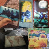 Cats Print Leather Wallet for Women