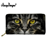 Cats Print Leather Wallet for Women