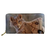 Cats Print Leather Wallet for Women