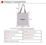 Cat Print Canvas Handbag Female Shopping Bag