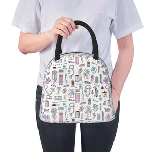 Travel Nurse Bag Insulated Lunch Bags Women Nurse Print Food Case School Cooler