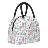 Travel Nurse Bag Insulated Lunch Bags Women Nurse Print Food Case School Cooler
