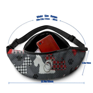 West Highland Terrier Print Waist Bags Women Lovely Puppies Waist Fanny Packs