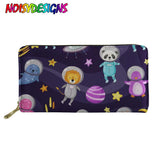 Rocket Moon Star in Space Ladies Long Cluth Party Money Bag