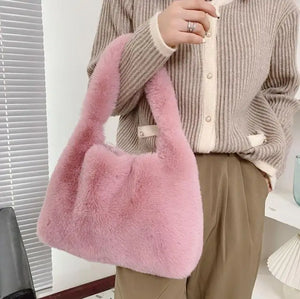 NONSAR Plush Tote Bag Women's Shoulder Messenger Armpit Bag