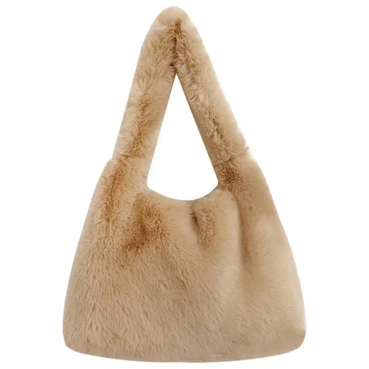 NONSAR Plush Tote Bag Women's Shoulder Messenger Armpit Bag