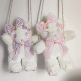 Crown Bear Lolita Bag Soft Sister Doll Diagonal Sweet Bag 2Colors