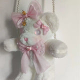 Crown Bear Lolita Bag Soft Sister Doll Diagonal Sweet Bag 2Colors