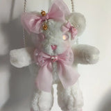 Crown Bear Lolita Bag Soft Sister Doll Diagonal Sweet Bag 2Colors