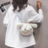 NONSAR Bunny Lady Handbag Beam Mouth Female Bag Activity Gift Bag