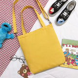 NONSAR Canvas Tote Bag with Tassel Student Tutoring Shoulder School Bag