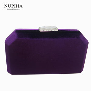 Velvet Evening Bags for Party Prom Green/Purple/Blue/Red