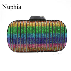 Metal Clutch Evening Bags with Sequin for Party