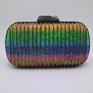 Metal Clutch Evening Bags with Sequin for Party