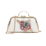 Flower Metallic Shoulder Bag for Women