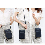 Women's Crossbody Cellphone Purse with 3 Zipper Bags
