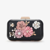 Women Flower Chain Wedding Clutch Pouch