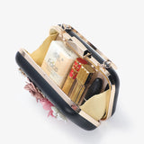 Women Flower Chain Wedding Clutch Pouch