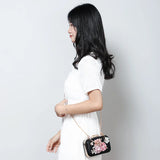 Women Flower Chain Wedding Clutch Pouch