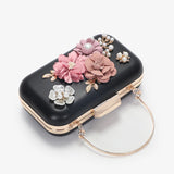 Women Flower Chain Wedding Clutch Pouch